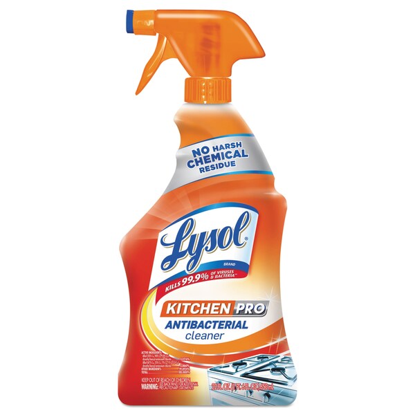 Lysol Brand Kitchen Pro Antibacterial Cleaner, Citrus Scent, 22 oz Spray Btl, PK9 19200-79556